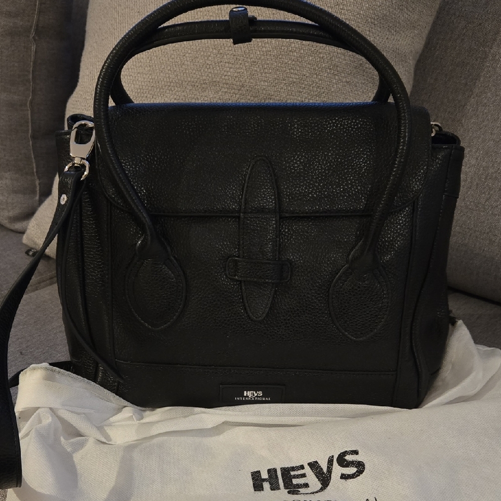 Heys Black Leather Handbag